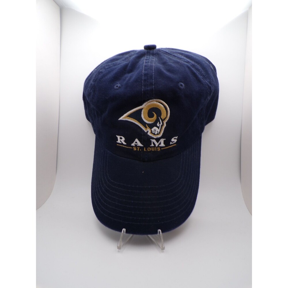 St Louis Rams Navy Baseball Cap Adjustable Strap Back Cotton Hat - Picture 1 of 2